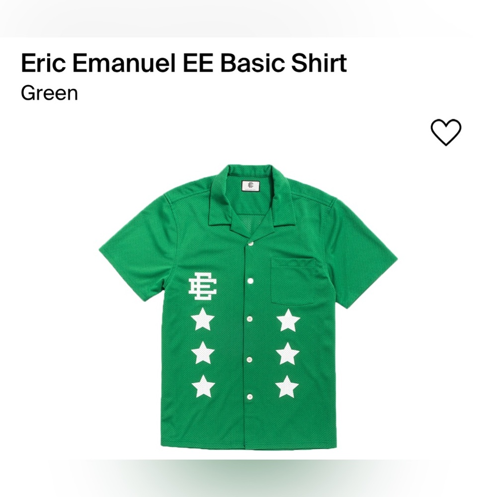 Ee Eric Emanuel Basic Shirt Green - Fw19 (Small) - image 2